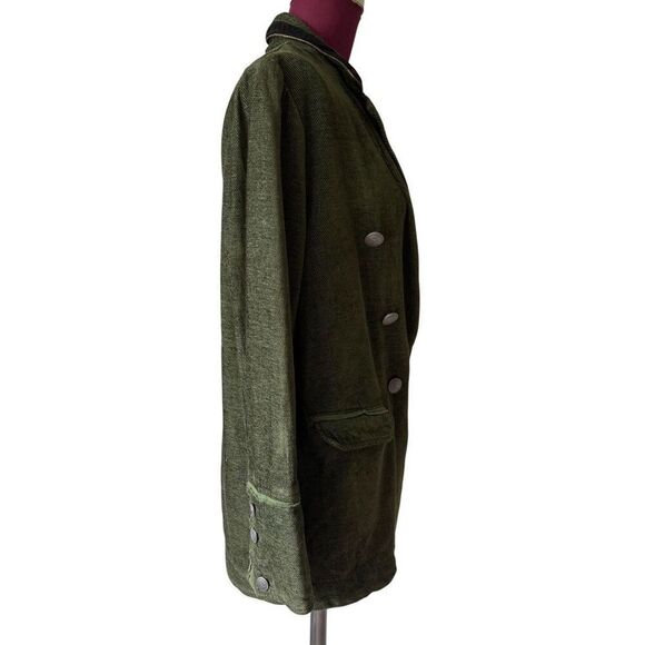 Free People Military Jacket Olive Green size XS Button Front Blazer Oversized - Picture 9 of 12